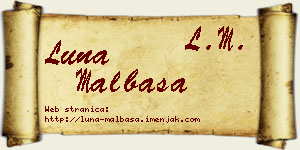 Luna Malbaša vizit kartica